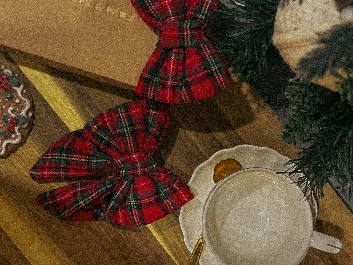 CLASSIC RED TARTAN SAILOR BOW