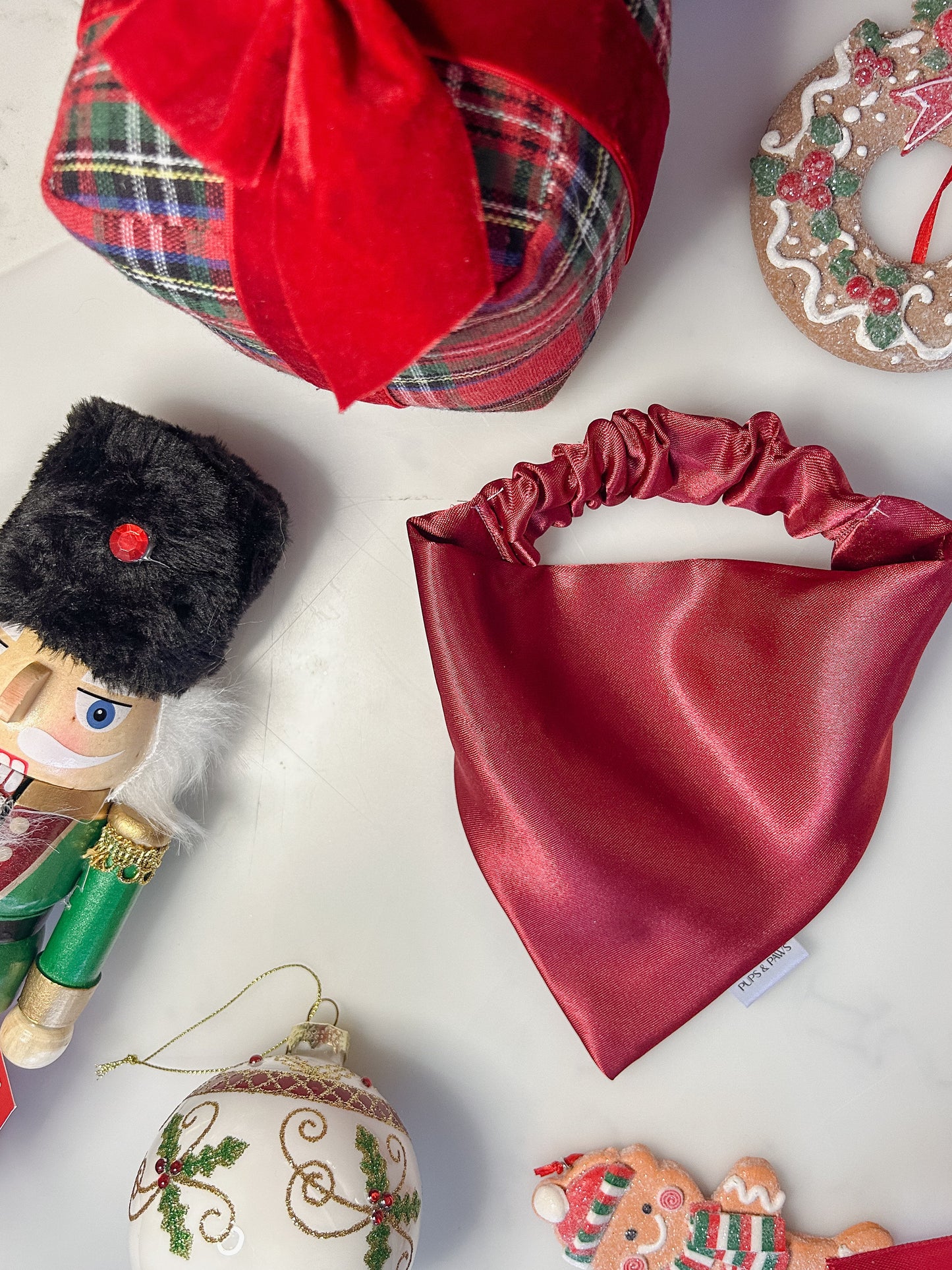 BANDANA | MERRY SATIN RED